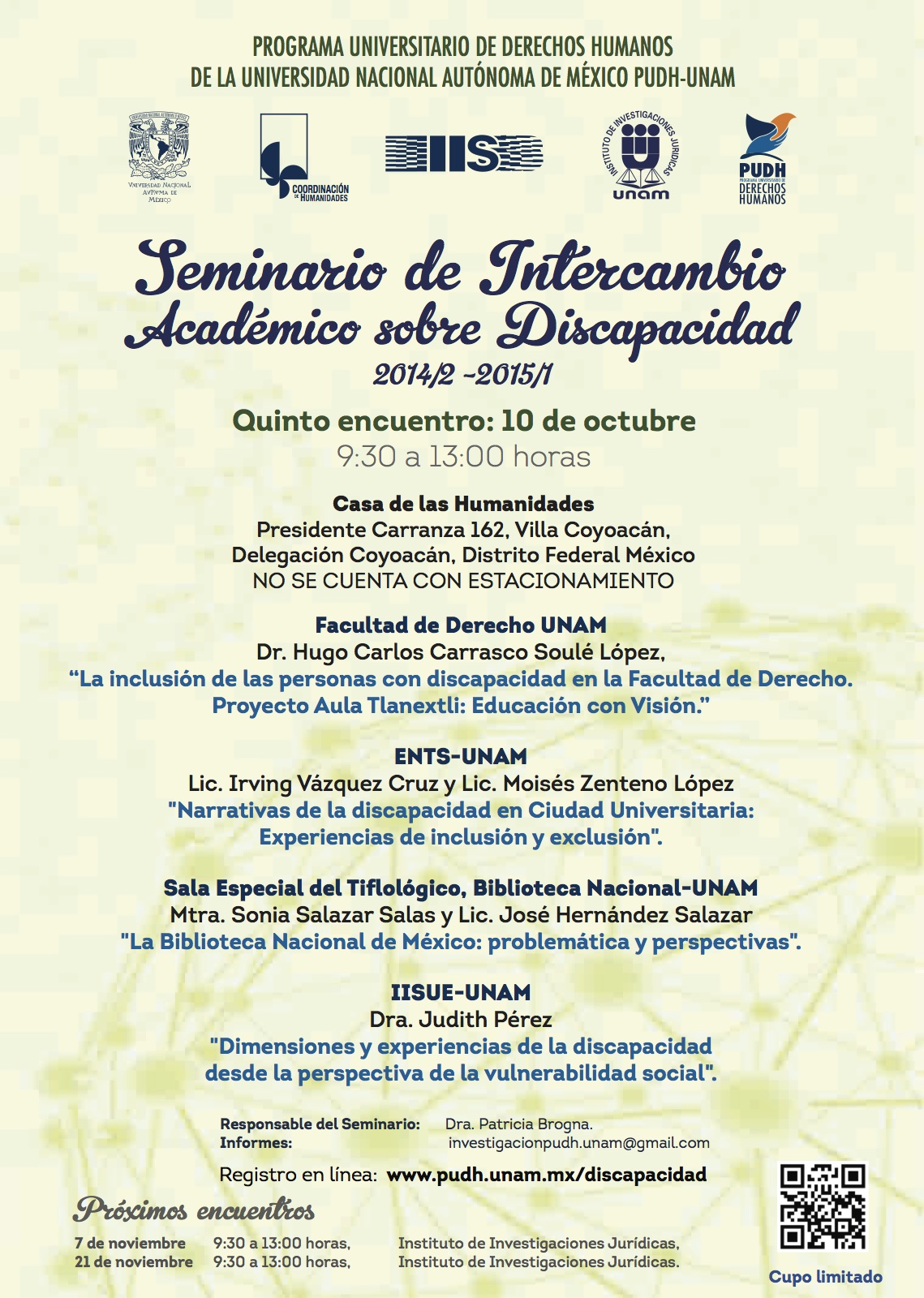 Quinto encuentro - Seminario de Intercambio Académico sobre Discapacidad